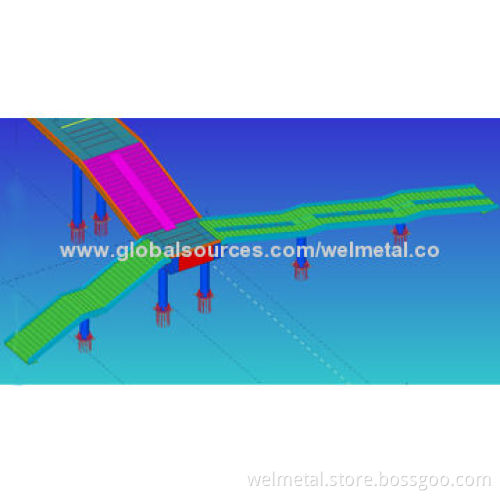 Prefabricated steel pedestrian bridge